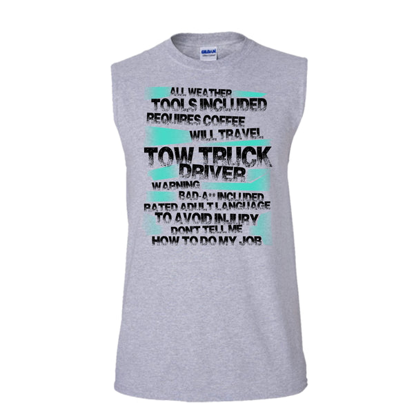 Tow Truck Driver T Shirt, I'm A Trucker Tank Top (Men's Cotton Sleeveless)