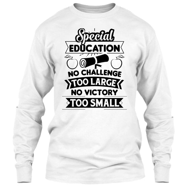 Special Education No Challenge Too Large T Shirt, Teacher's Day T Shirt T Shirt