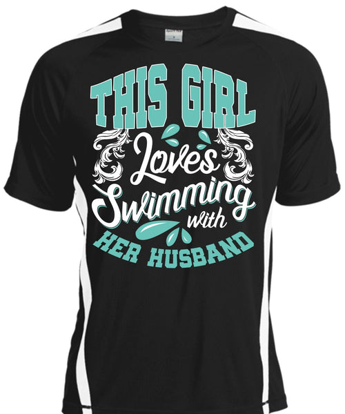 A black t-shirt with the shopify logo