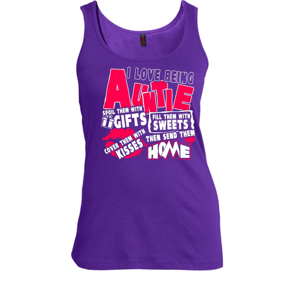 I Love Being Auntie T Shirt, I Am A Aunt Tank Top