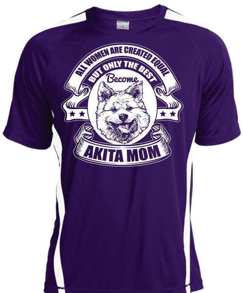 Become Akita Mom T Shirt, All Women Are Created Equal T Shirt, Cool Shirt