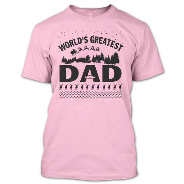 World's Greatest Dad T Shirt, Merry Christmas Gift T Shirt