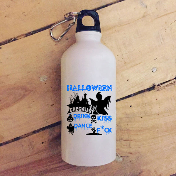 Halloween Checklist 20 oz Stainless Steel Bottle,Drink Kiss Outdoor Sports Water Bottle