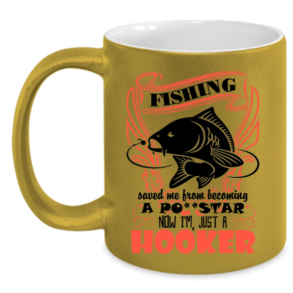 Cute Gift For Fisher Coffee Mug, Fishing Accent Mug