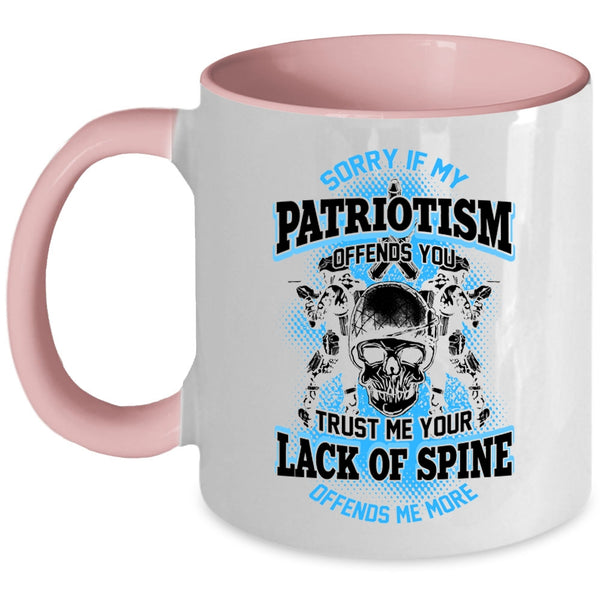 Awesome Veterans Coffee Mug, If My Patriotism Offends You Accent Mug