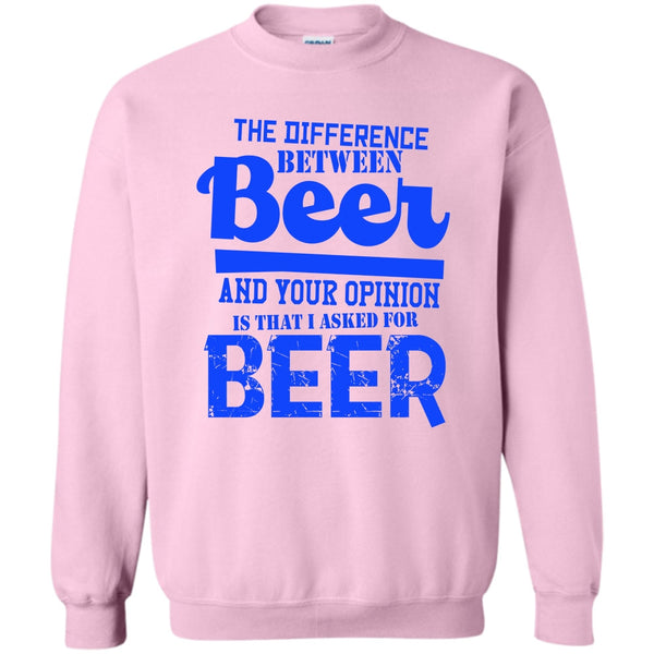 Coolest Beer Drinker T Shirt, The Difference Between Beer Sweatshirt