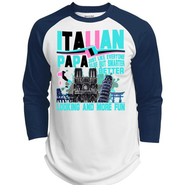 Italian Papa T Shirt, I Love Dad T Shirt, Awesome T-Shirts  (Polyester Game Baseball Jersey)