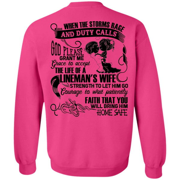 I Love Lineman T Shirt, The Life Of A Lineman's Wife Sweatshirt