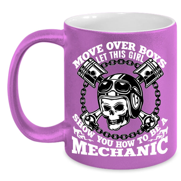 This Girl Show You How To Be A Mechanic Coffee Mug, Funny Coffee Cup