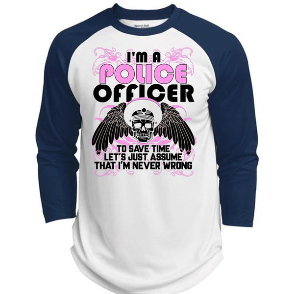 I'm A Police Officer T Shirt, Being A Police T Shirt, Awesome T-Shirts  (Polyester Game Baseball Jersey)