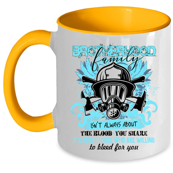 Awesome Gift For Fireman Coffee Mug, Brotherhood Family Accent Mug