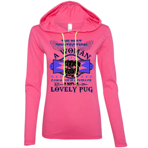The Best Protection A Woman T Shirt, Lovely Pug T Shirt, Awesome T-Shirts