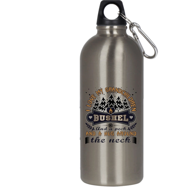 I Love My Grandchildren 20 oz Stainless Steel Bottle,Christmas Gift For Dad Outdoor Sports Water Bottle