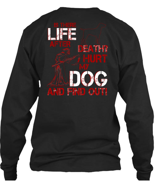 Hurt My Dog And Find Out T Shirt, Is There After Death T Shirt