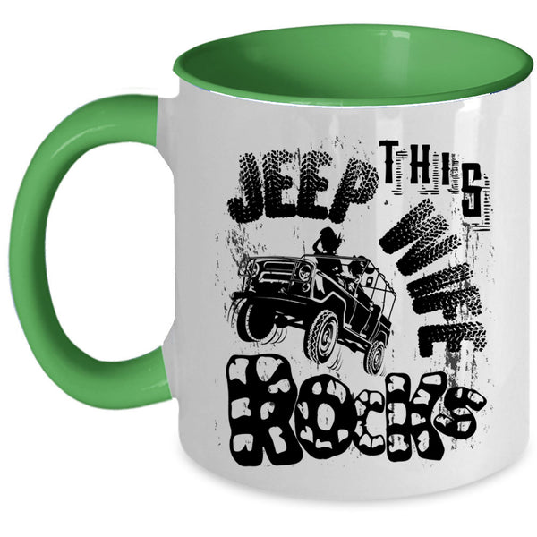 Cool Just Married Coffee Mug, This Jeep Wife Rocks Accent Mug