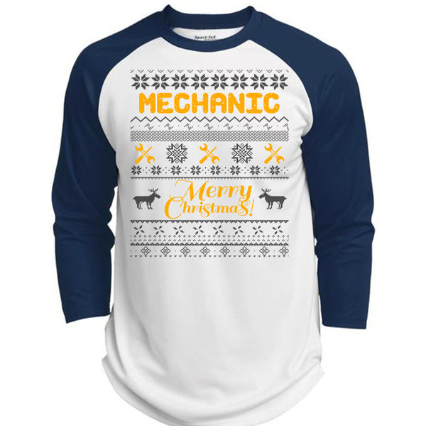 Mechanic Merry Christmas T Shirt, I Love Mechanic T Shirt, Awesome T-Shirts  (Polyester Game Baseball Jersey)