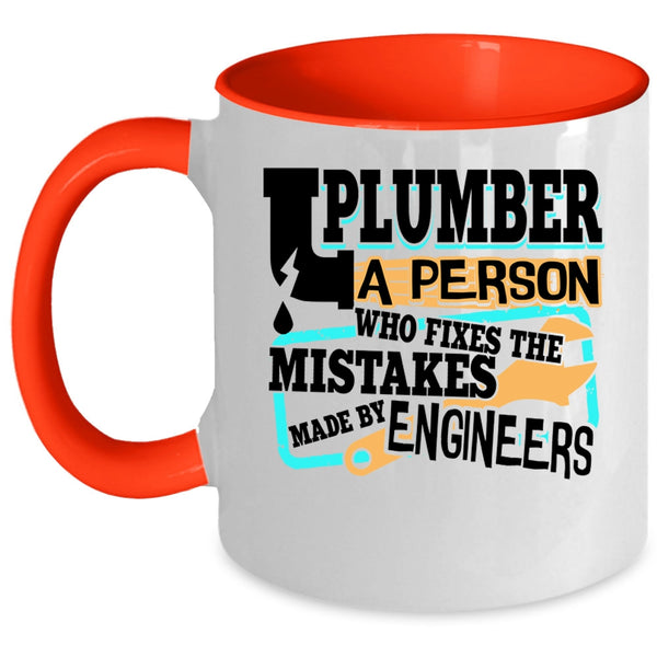 Made By Engineers Coffee Mug, Plumber Accent Mug