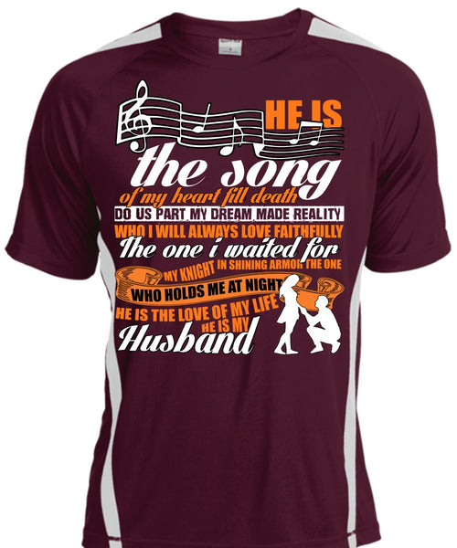 He Is The Song Of My Heart T Shirt, He Is My Husband T Shirt, Cool Shirt