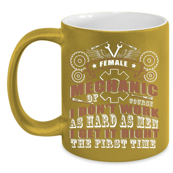 Female Mechanic Coffee Mug, Cool Gift For My Mom Coffee Cup
