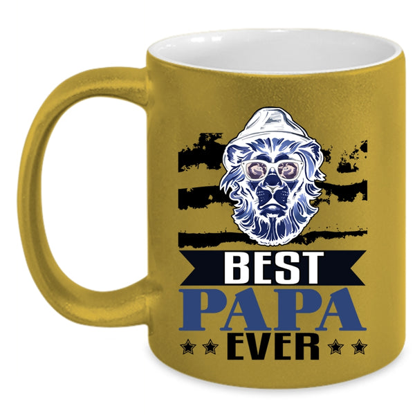 Gift For Dad Coffee Mug, Best Papa Ever Accent Mug