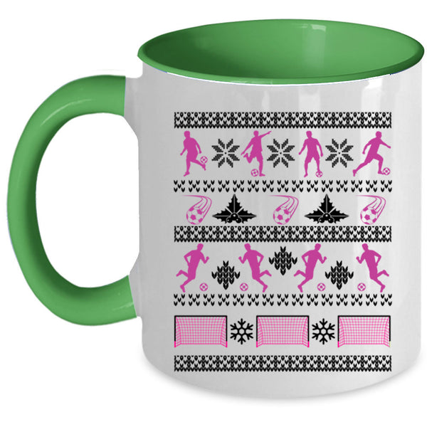 Christmas Tree Coffee Mug, Funny Soccer Accent Mug