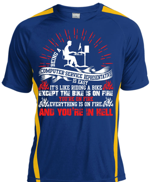 Being A Computer Service T Shirt, Riding A Bike T Shirt, Cool Shirt