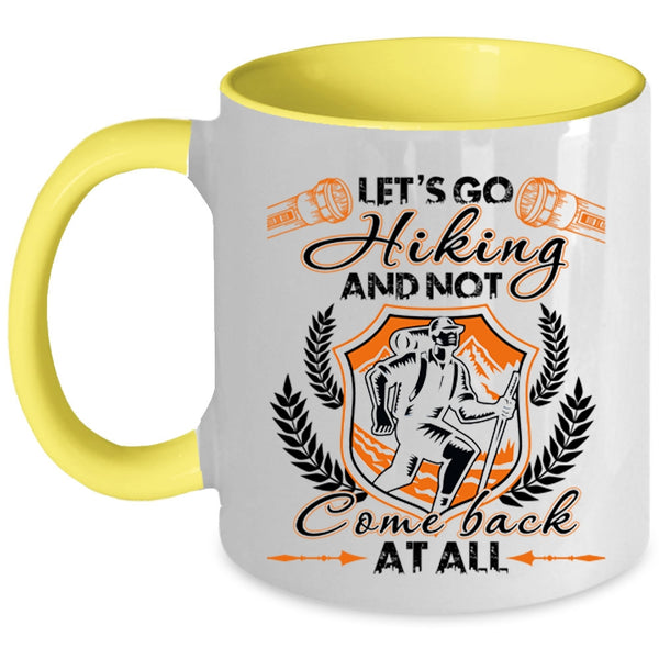 Awesome Hiking Coffee Mug, Let's Go Hiking Accent Mug