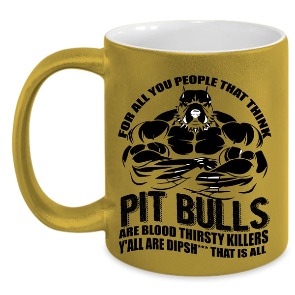 Funny Gift For Pitbull Loves Coffee Mug, Cool Pit Bulls Accent Mug