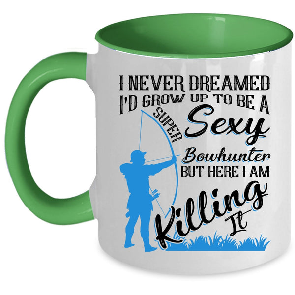 Cool Bowhunter Coffee Mug, I'd Grow Up To Be A Bowhunter Accent Mug
