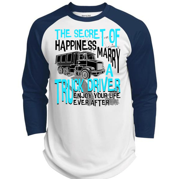 Marry A Truck Driver T Shirt, I Love Trucking T Shirt, Awesome T-Shirts  (Polyester Game Baseball Jersey)