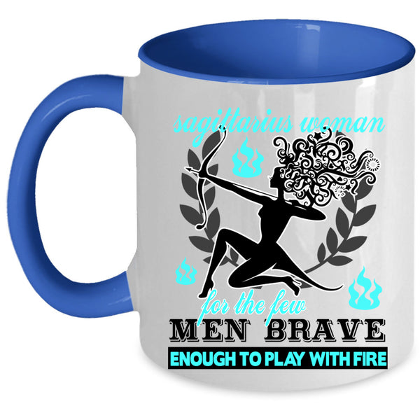 Enough To Play With Fire Coffee Mug, Sagittarius Woman Accent Mug