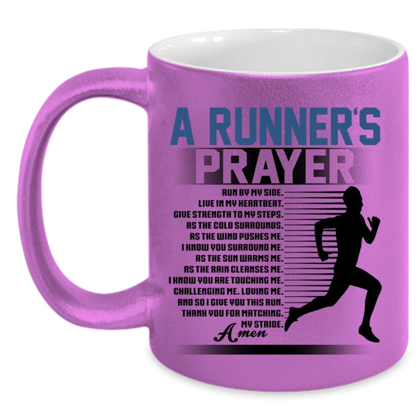 Best Gift For Runner Coffee Mug, A Runner's Prayer Accent Mug