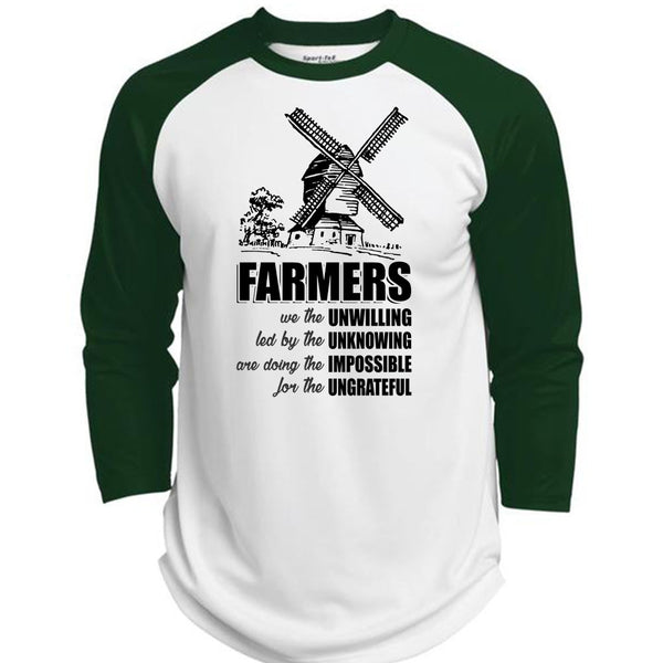 Farmers We The Unwilling T Shirt, I Love Farming T Shirt, Awesome T-Shirts  (Polyester Game Baseball Jersey)