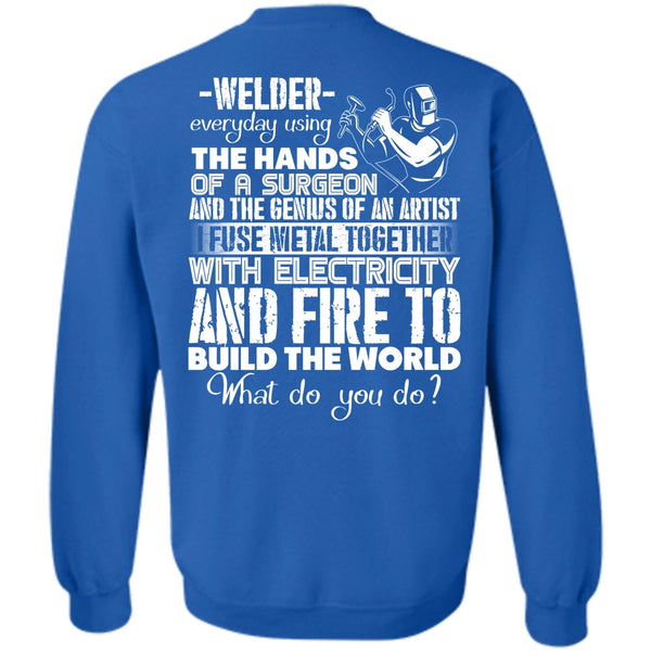 Build The World T Shirt, I Love Welding Sweatshirt