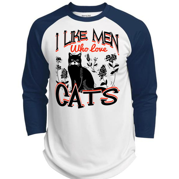 I Like Men Who Love Cats T Shirt, I Love Cats T Shirt, Awesome T-Shirts  (Polyester Game Baseball Jersey)