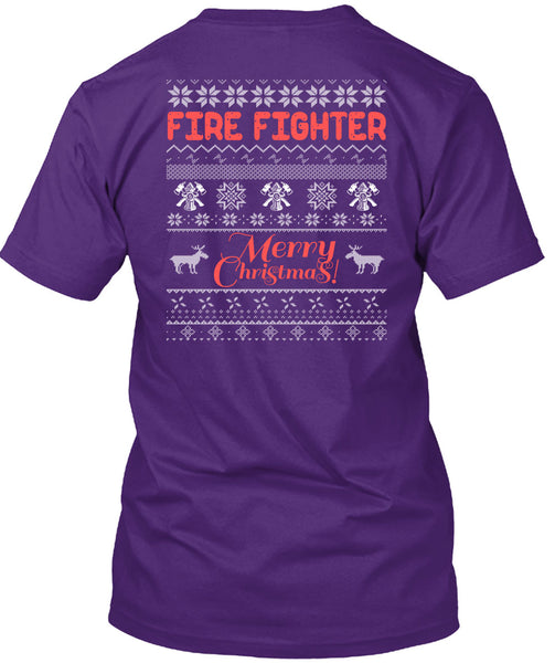 Firefighter Merry Christmas T Shirt, Being A Firefighter T Shirt