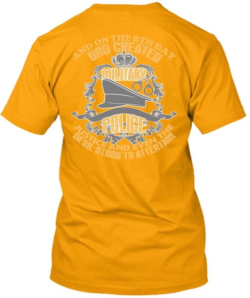 God Created Military Police T Shirt, I Love Police T Shirt