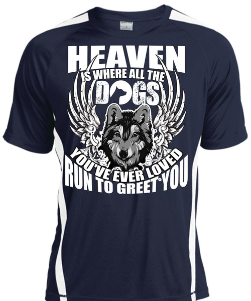 Heaven Is Where All The Dogs T Shirt, Run To Greet You T Shirt, Cool Shirt