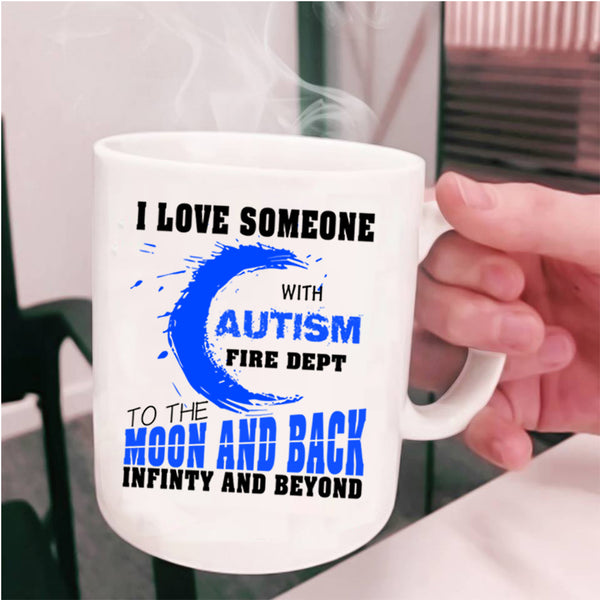 Couple Coffee Mug, I Love Someone With Autism Fire Dept Cup