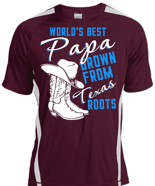 World's Best Papa T Shirt, Grown From Texas Roots T Shirt, Cool Shirt