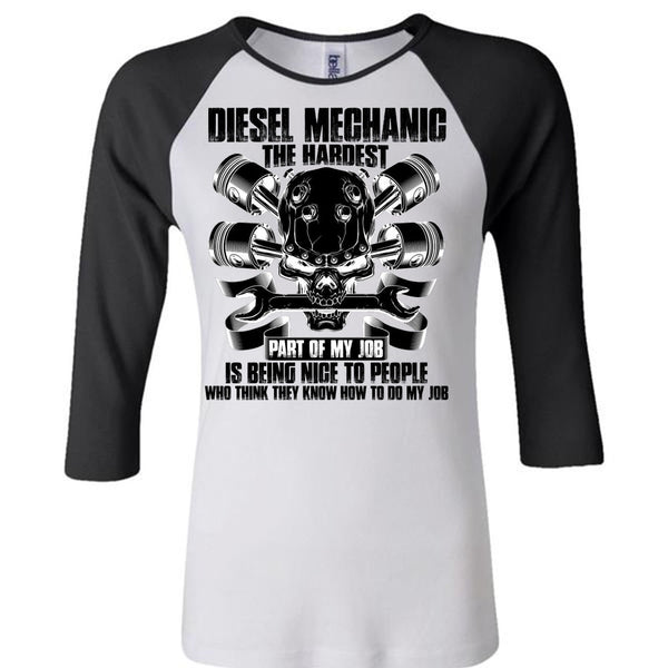 Diesel Mechanic The Hardest T Shirt, I Love Mechanic T Shirt, Awesome T-Shirts
