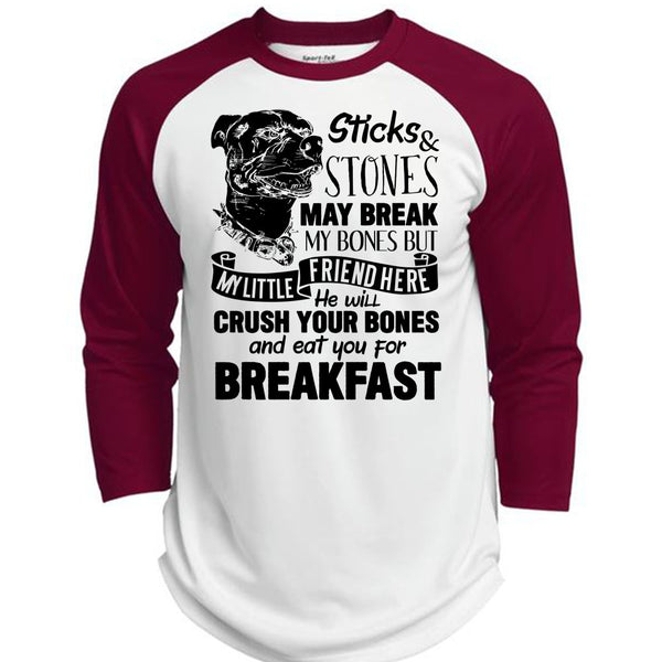 You For Breakfast T Shirt, I Love Pit Bull T Shirt, Awesome T-Shirts  (Polyester Game Baseball Jersey)