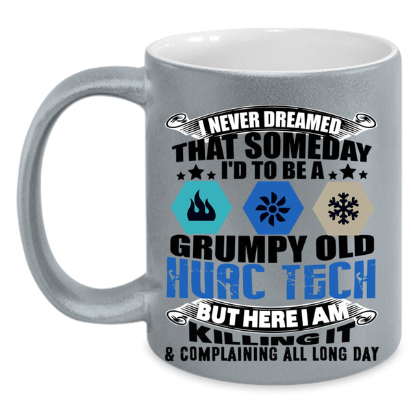 Cool Grandpa Coffee Mug, I'd To Be A Grampy Old Hvac Tech Accent Mug