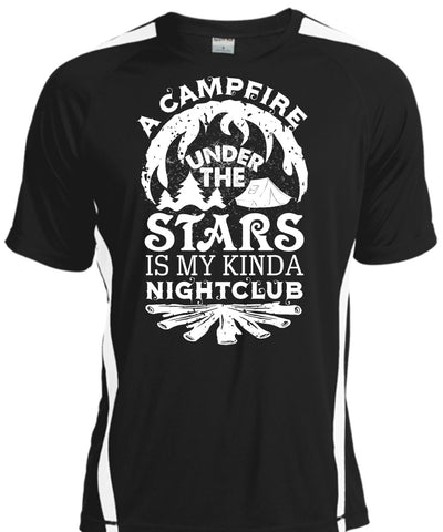 A black t-shirt with the shopify logo