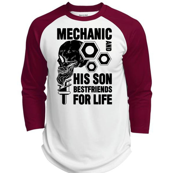 Mechanic And His Son Best Friend T Shirt, I Love Mechanic T Shirt, Awesome T-Shirts  (Polyester Game Baseball Jersey)