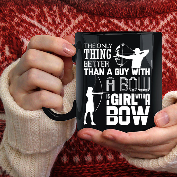 Guy With A Bow Coffee Mug, A Girl With A Bow Coffee Cup