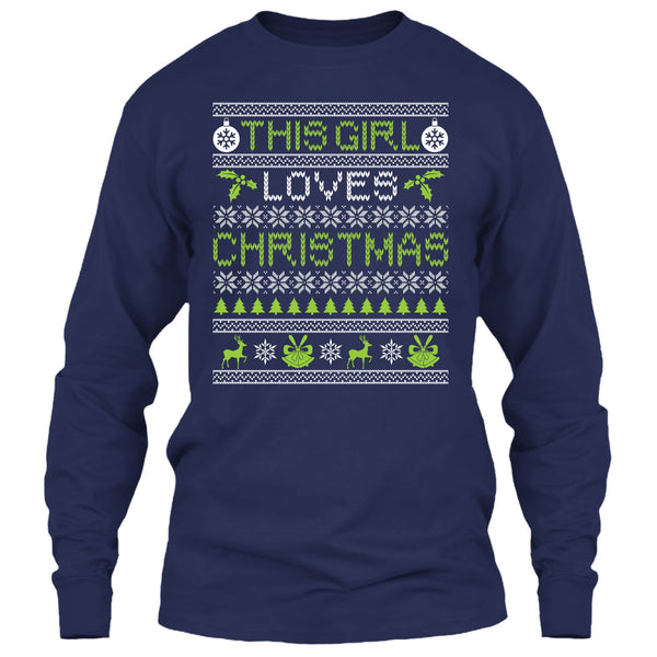 This Girl Loves Christmas T Shirt, Gift For Daughter T Shirt