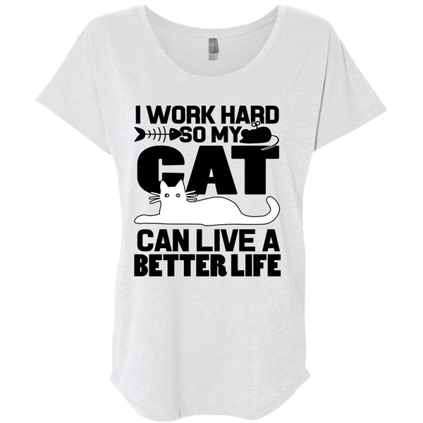 My Cat Can Live A Better Life T Shirt, I Work Hard T Shirt, Awesome T-Shirts