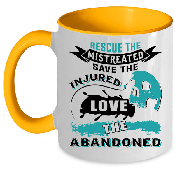 Cool Nurse Coffee Mug, Rescue The Mistreated Save The Injured Accent Mug
