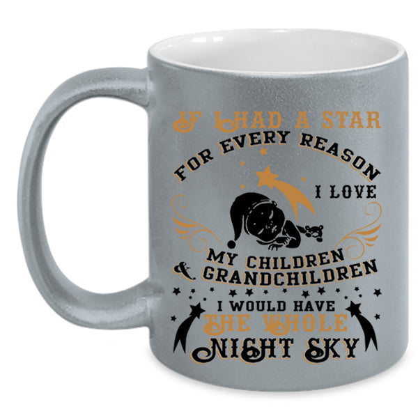 Cute Grandparent Coffee Mug, I Love My Children And Grandchildren Accent Mug